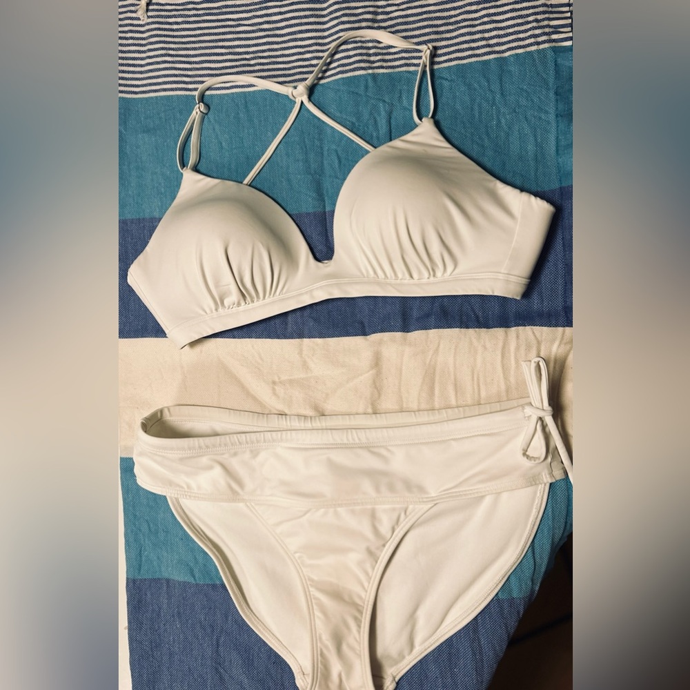 Athleta white bikini set
